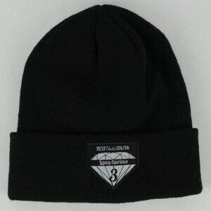 Running Man Hot Chocolate 15K/5K Adult Unisex Black Gray Double Knit Beanie